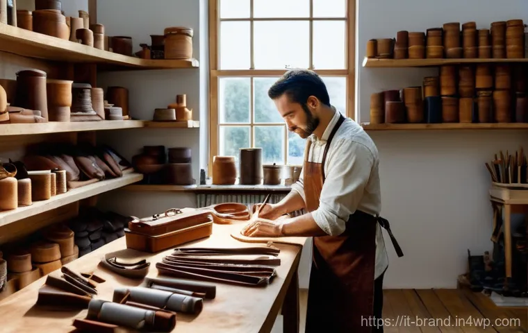 브랜드 가치 제안 만들기 위한 전략 - **A Focused Artisan in a Sunlit Workshop:**
"A skilled artisan, either male or female, aged 30s,...